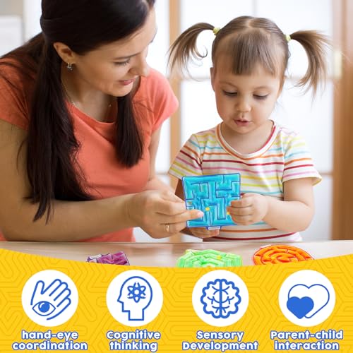 Squishy Toys Sensory Fidget Toys for Kids: 4 Pack Maze Sensory Toys for Autism - Fidget Toys with Filled Goo for Calming Down Classroom Travel - Image 5