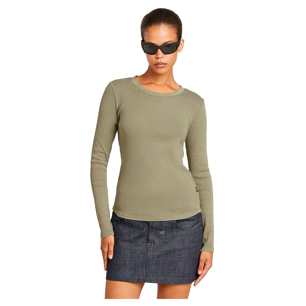 G-Star Women's Overdyed Slim Top, Green (ensis green gd D26454-D968-G544), L