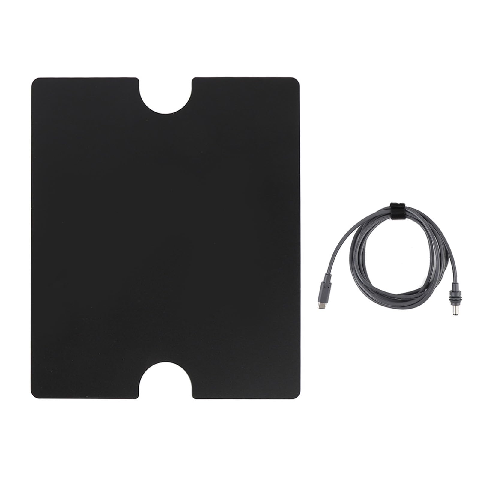 KUIDAMOS Estuche de Transporte Satelital Duradero para Cables de Fuente de Alimentación con Adaptador de Tubo con Soporte para Mini Plato, Adecuado para Viajeros Fuera de la Red, Material ABS/EVA,