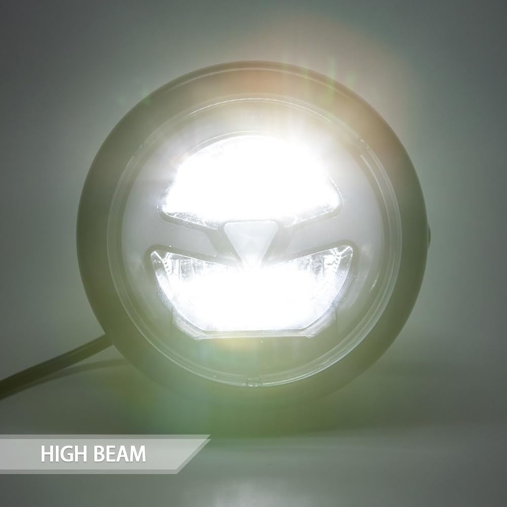 Faro delantero 6.41inch LED para moto cafe racer bobber chopper faro con DRL (Luz blanca DRL)