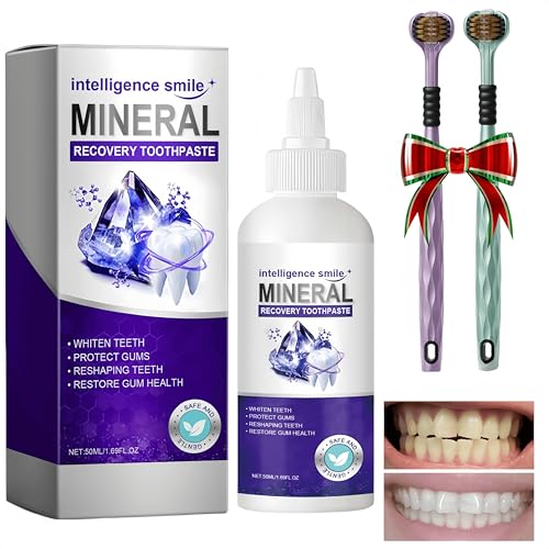 Pasta Dental Mineral 50 ml - Reparación del Esmalte y Alivio de la Sensibilidad, Sin Flúor, Blanqueamiento Natural, Vegana y Cruelty-Free, Sabor a Menta Fresca (1 Piezas)