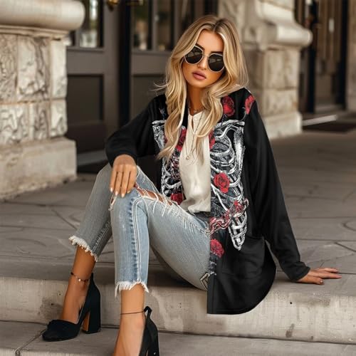 Image of Cardigan for Women Long Sweater Open Front Sweaters Fashion Lightweight Cardigans with Pockets