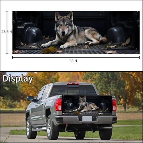 Image of Turck Tailgate Wraps Decals - 66x23.6 in Tailgate Decals for Trucks, American Egale Flag Tailgate Graphics for Trucks Pickup Personalized Decoration