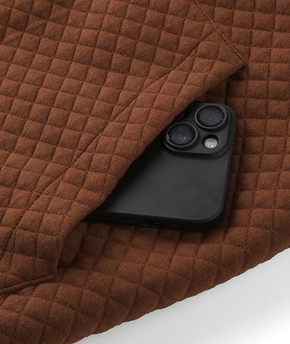 Image of GEEK LIGHTING Mens Fleece Lined Hoodies Zip Up Waffle Knit Thicken Hooded Sweatshirts Winter Jackets