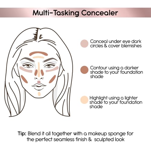 Image of Kay Beauty HD Liquid Natural Concealer Medium Coverage For All Skin Type, 1 Gram