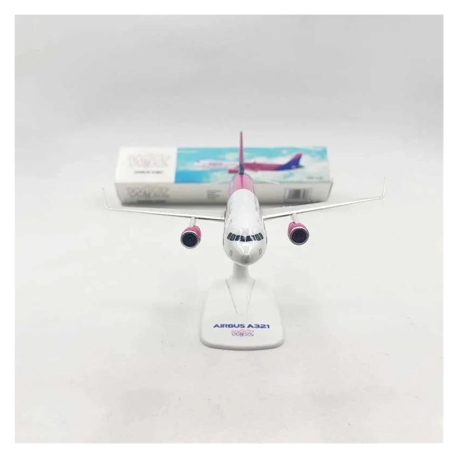 Aerei in Metallo in Miniatura Resina 20 Cm per WIZZ Air A321 Neo Modello Aeromobile Pressofuso in Miniatura Modello Aereo Kit per visualizzazione