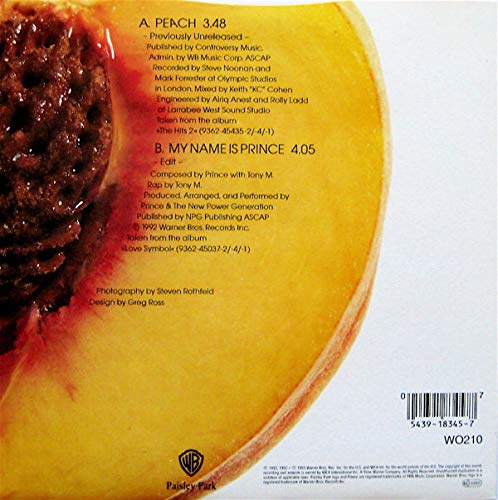 Peach 7 Inch (7" Vinyl 45) German Paisley Park 1993