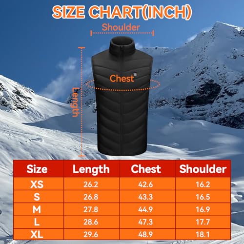 Men and Women Heated Vest for Winter Outdoor, Lightweight Heating Vest With 3 Heat Levels (Battery Not Included)4