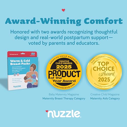 Image of Breast Ice Packs for Breastfeeding - Hot & Cold Therapy Pads for Nursing & Clogged Milk Ducts, Mastitis & Engorgement - Boob Surgery Recovery - Soft Dual-Sided Gel Pads - 2 Pack