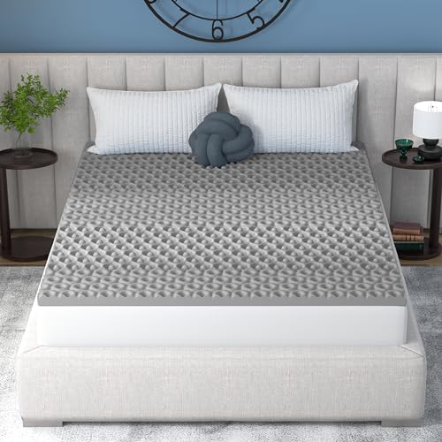 Vibe 2” Cool Pod Convoluted Gel Memory Foam Mattress Topper, Twin XL