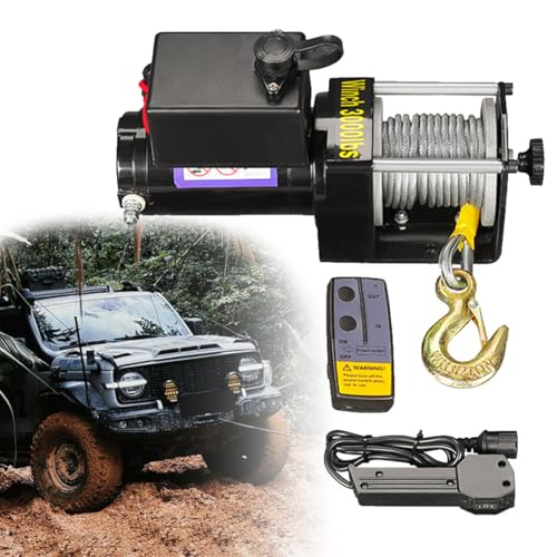 Cabrestante eléctrico para recuperación 3000 lbs miniatura 1