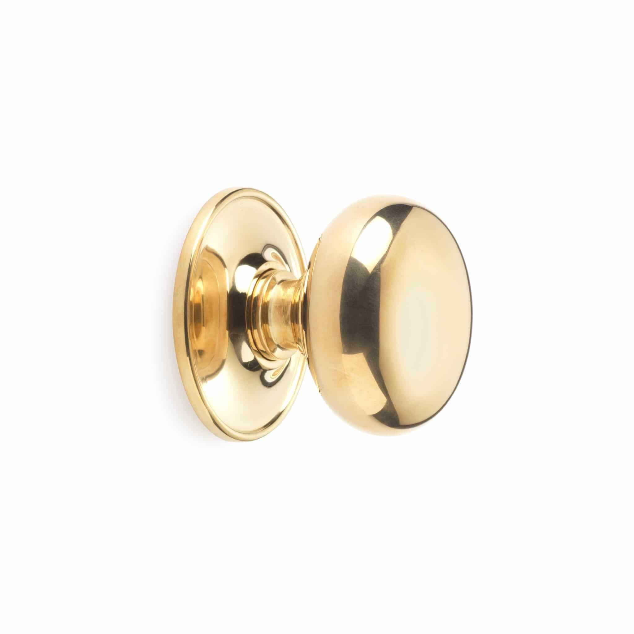 Ab Hardware Polished Brass Plain Cottage Centre Door Knob 70Mm Solid Brass Decorative Pull
