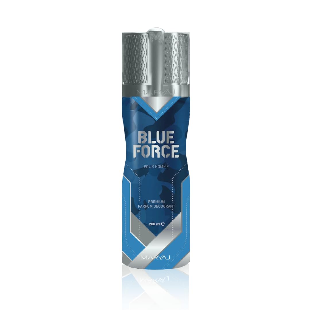 Maryaj BLUE FORCE Fresh Deodorant Body Spray For Men, 200 ml - Long Lasting Freshness