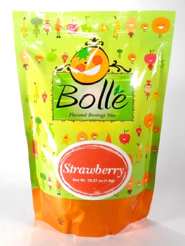 BOLLE Boba Bubble Tea Smoothie Powder Mix Drinks (Strawberry)
