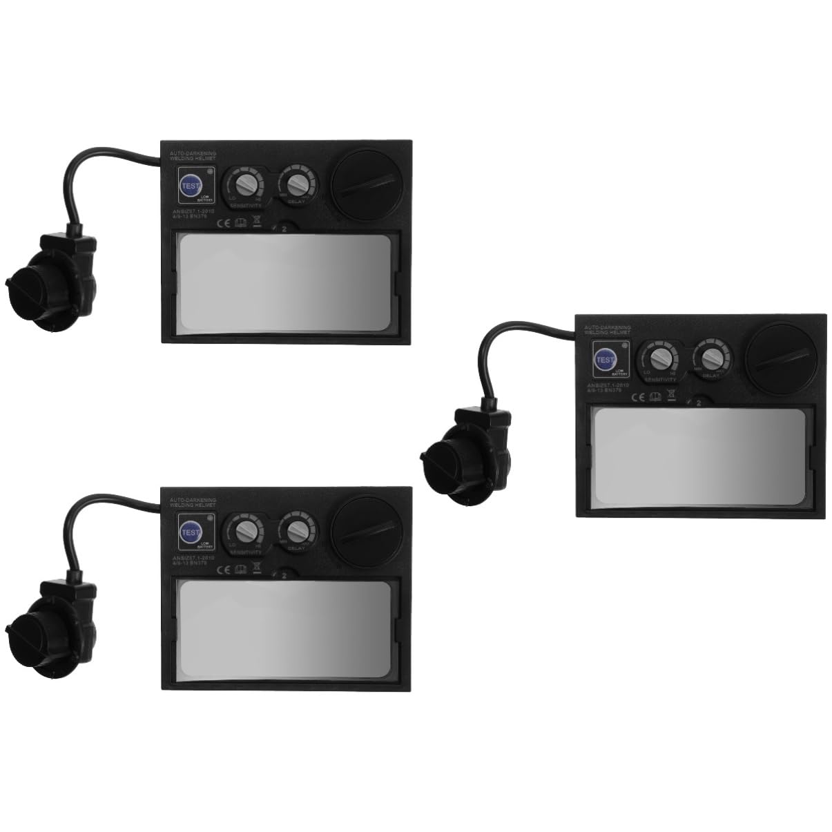 Veemoon 3piezas De Soldador Automática Lente De Oscurecimiento Ocular y Ligero Para Trabajos De Soldadura y Chispas