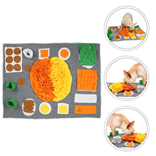 Balacoo Pet Snuffle Mat divertido de flanela para alimentação lenta Quebra-cabeças Alimentador Nariz