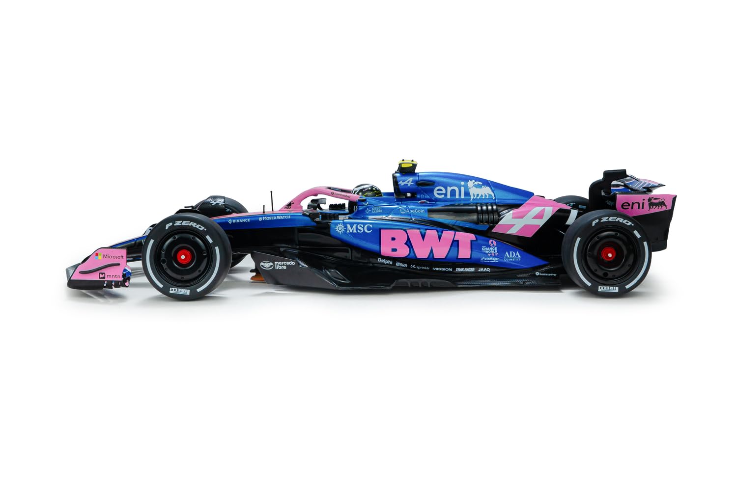 Solido Alpine A525#7 GP China 2025 1:18 - Die-Cast Fórmula 1 Modelo Coche Conductor J. Doohan Azul Coleccionista Caja Ventana con Base de Plástico