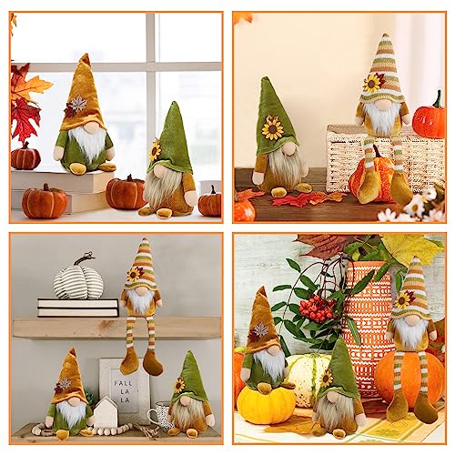 DAZONGE 3PCS Gnome Plush for Thanksgiving Decorations, Tiered Tray Decor - Image 4