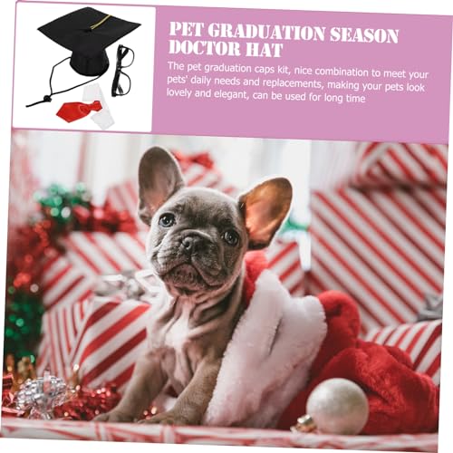 POPETPOP 2 sets disfraz graduación para perros y gatos miniatura 5