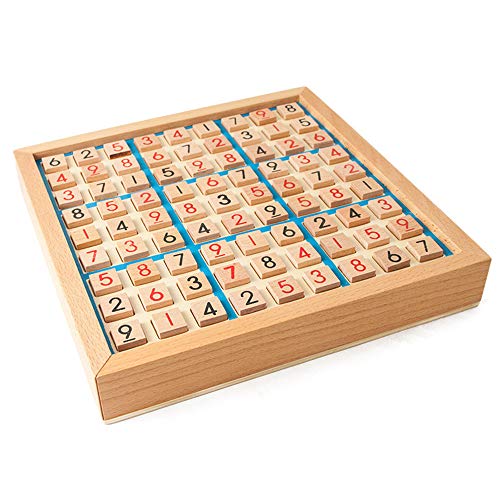Lixada Holz Sudoku Puzzle Board Holz Sudoku Spiel Set mit Schublade Math Brain Teaser Desktop-Spielzeug,Schönes Kinder – Bild 5