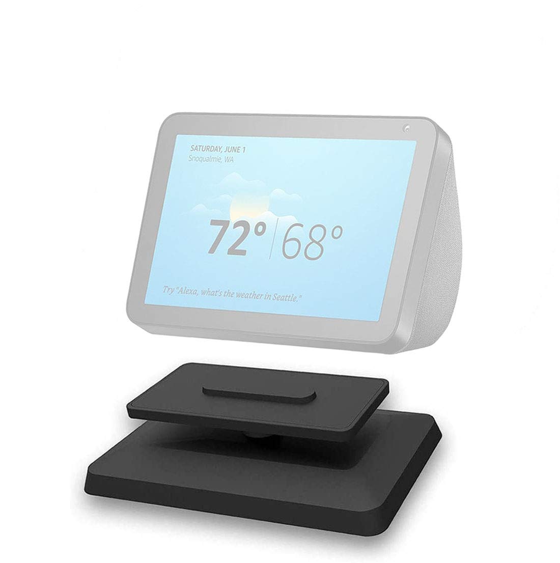 NOXTROND Adjustable Stand Holder for Echo Show 8 Smart Display(1st & 2nd Gen), Magnetic Attachment,360 Degree Swivel, Tilt Function, Anti-Slip Base
