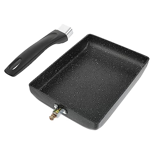 PEPLAYTAL 1 Pieza Sartén Cuadrada Antiadherente para Tortillas y Desayunos para Cocinas de Inducción Aislamiento Térmico Energía para Huevos Pancakes