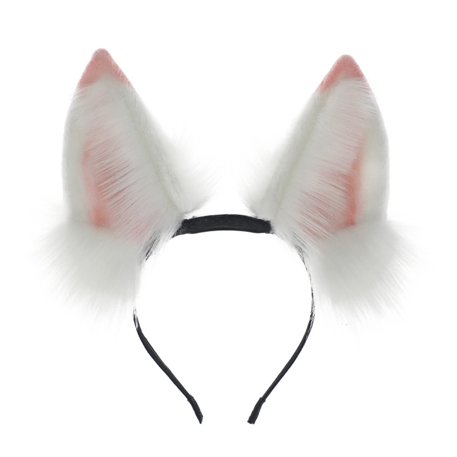 YIBOZI Woman Foxes Ear Shape Headband Rechargeable Ear Moving Halloween Hair Decors Electric Moving Ear Cosplay Headband