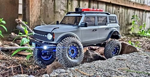 TREAL SCX24 1.0'' Beadlock Wheels (4-Pack) - Type C Blue Alloy Wheels for 1/24 Micro RC SCX24 Bronco, Gladiator, C10, Deadbolt - image 2