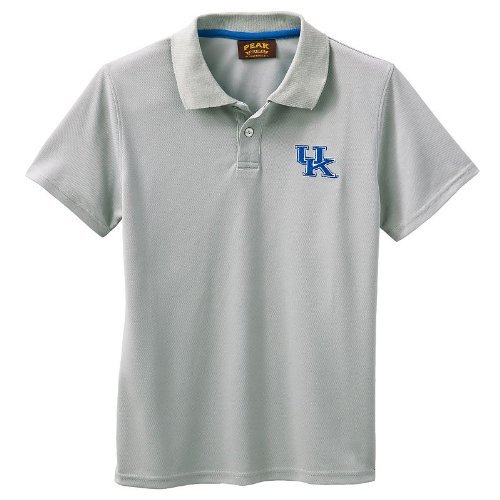 PEAKSEASONNCAA Kentucky Wildcats Boy's Performance Polo Shirt, Grey