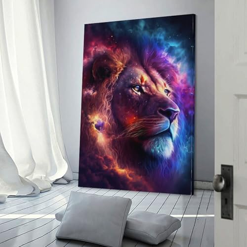 Art abstrait POLIUAWS Star Lion4546 pour habiller un mur gris