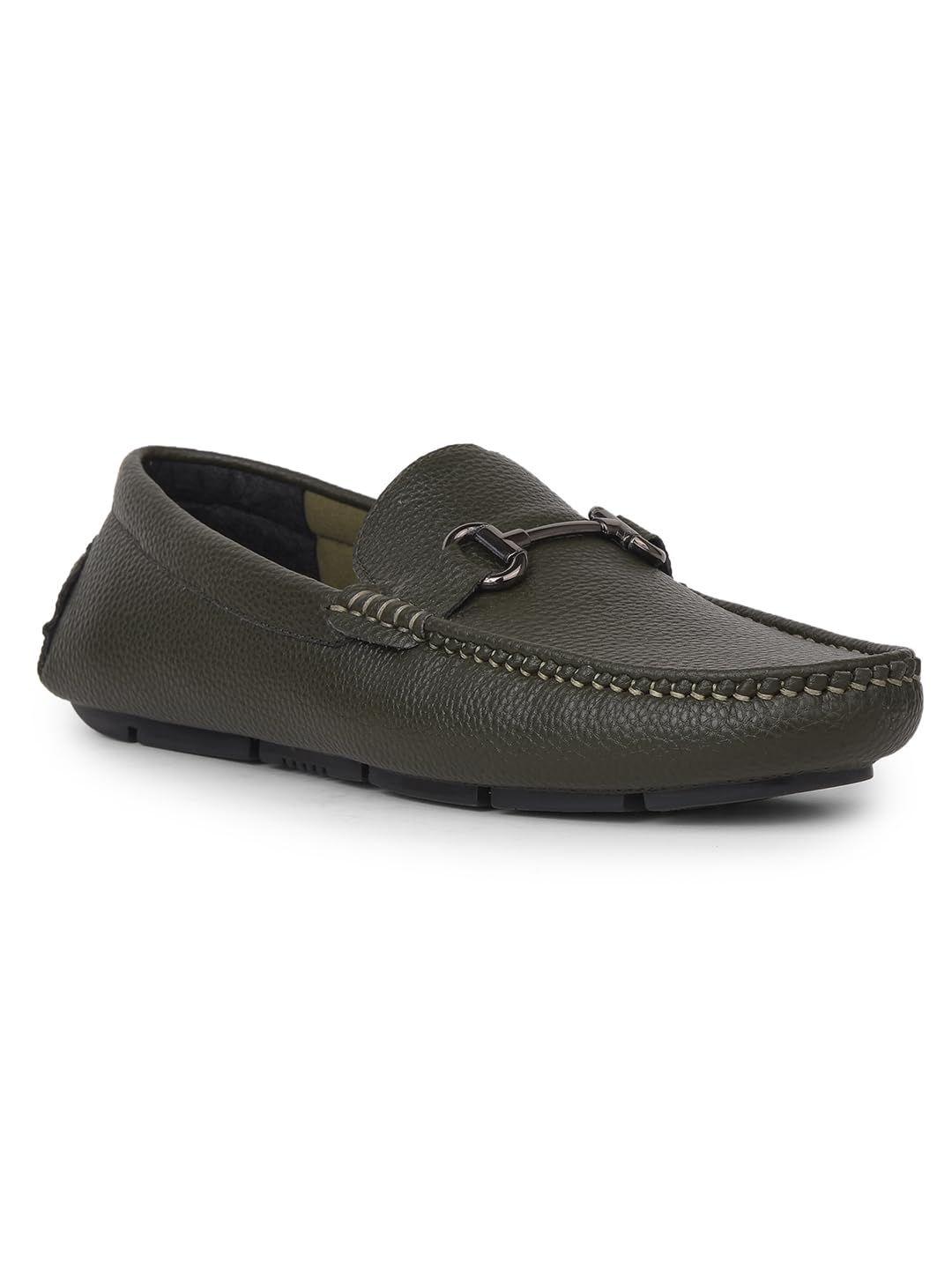 bata Men's Casual Loafer Shoes - Olive-picture-19
