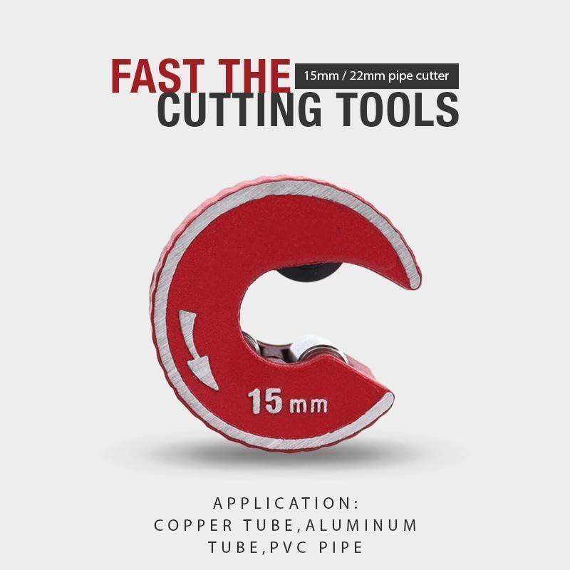 Yantinos Fast The Cutting Tools round cutter 15mm/22mm/28mm pipe cutter copper pipe aluminum pipe PVC pipe scissors cutter tool - (Color: RED, Specification: 22mm)