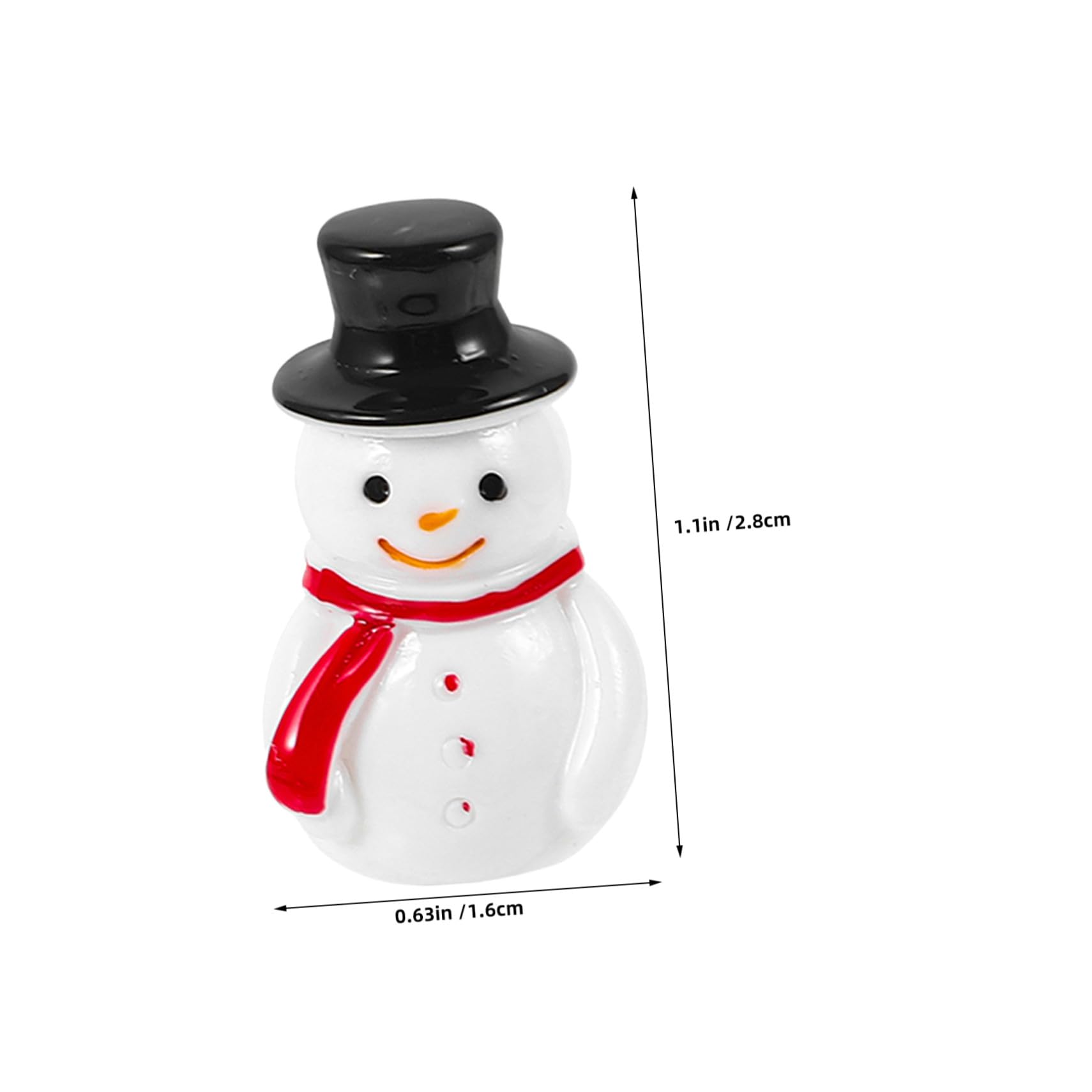 Cabilock 100pièces Miniatures De Bonhomme De Neige Résine Décorations De Maison De Poupée Jardin Figurines Miniatures pour Créations DIY Et Scènes De Noël