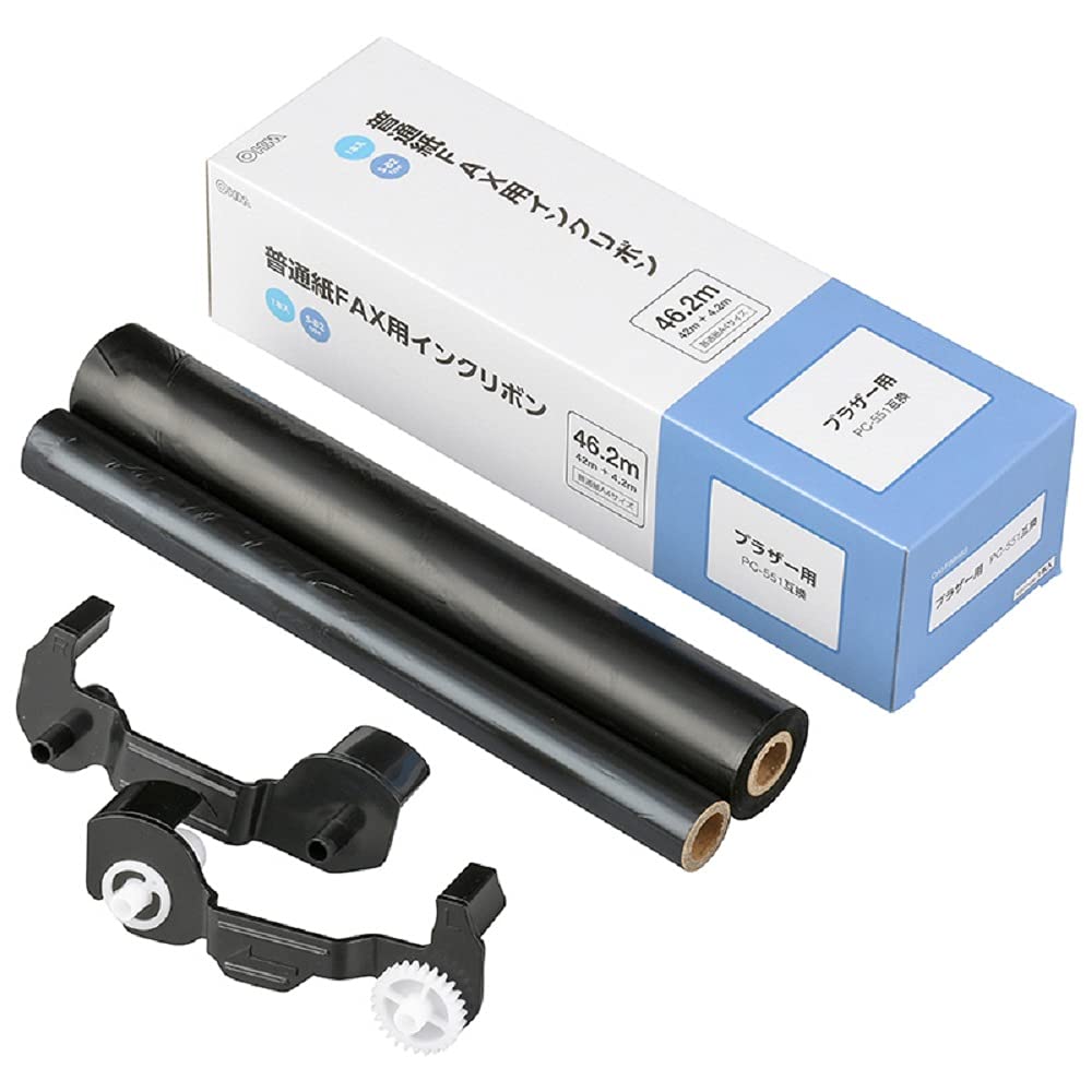 Ohm Electric Plain Paper Fax Ink Ribbon, S-B2 Type, 1 Piece, 16.2 ft (46.2 m), Model Number: 01-3854