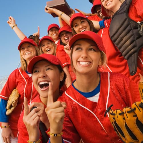 Tondiamo 12 Set Sport Bracelets Baseball Softball Basketball Team Gift Adjustable Rope Jesus Cross Bracelet Christian Religious Gift for Men Women Christian Baptism Gifts 6