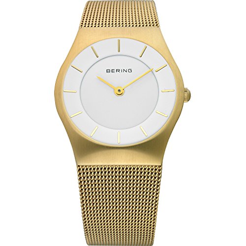 BERING WOMEN'S 30MM GOLD-TONE STEEL BRACELET & CASE QUARTZ WATCH 11930-334