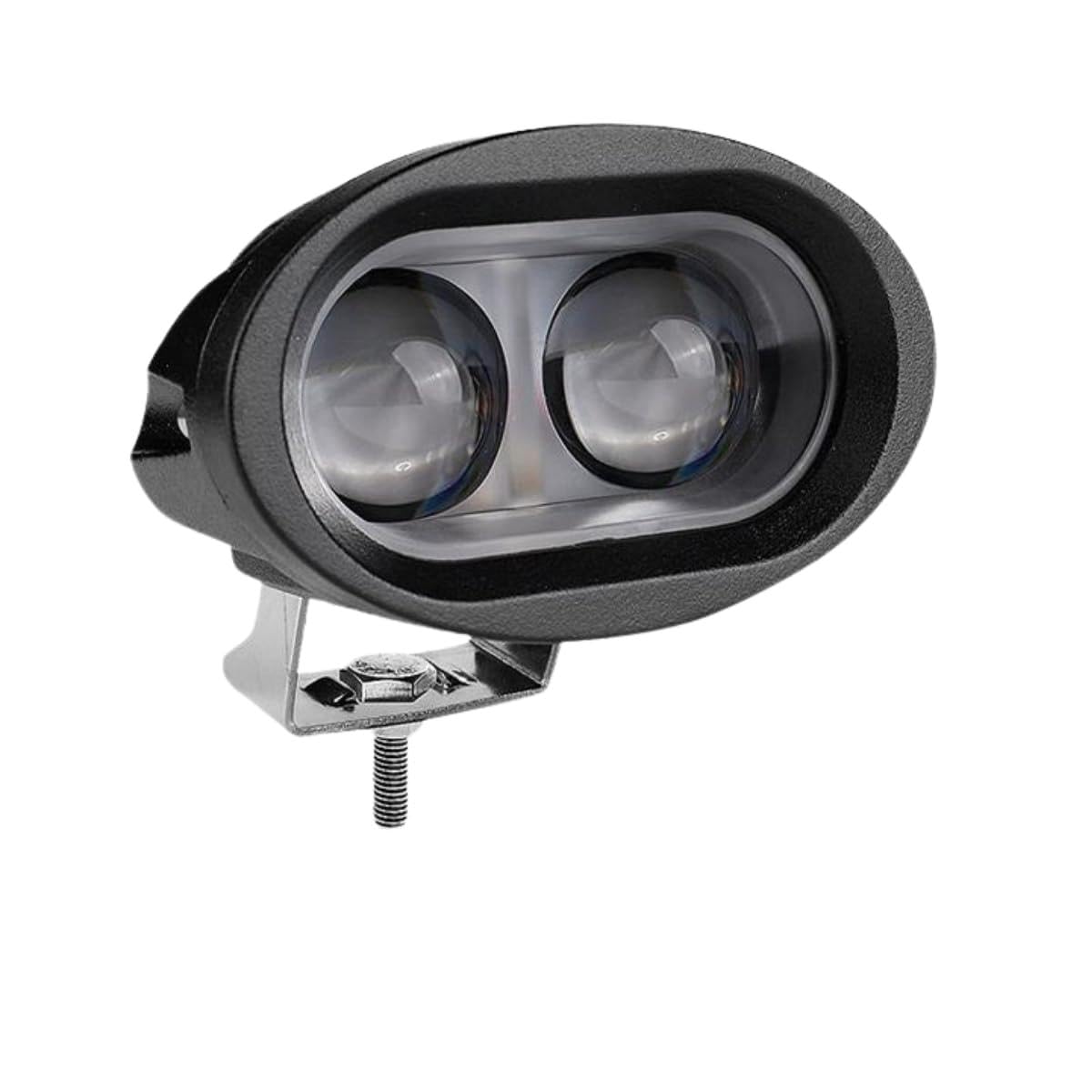 Farol de Milha Auxiliar LED Oval 24W 8 LEDs Azul 12V 24V 6000K Universal para Carro,
