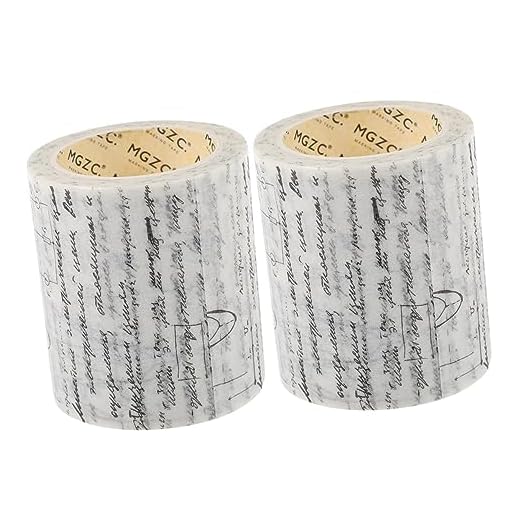 STOBOK 2 Rollos De Cinta Adhesiva Washi-Tape Cinta De Bricolaje Estilo Gótico Cinta Adhesiva Decoración DIY Scrapbook Cintas Washi Cinta Estética Cinta Adhesiva Multiusos
