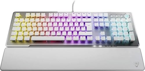 Vulcan II - Tastiera meccanica da gioco per PC - Interruttore Titan II - Tasti RGB luminosi personalizzabili - Poggiapolsi rimovibile - Piastra in alluminio - Bianco - Tastiera gaming - Immagine 4