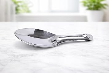 GS Stainless Steel Rice Serving Spoon, Rice Ladle/Chamcha for Serving, Bhatiya Chamcha Set of 1.