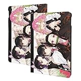 Compatible with 鬼滅の刃 iPad 10世代 ケース 2022 10.9 インチ ipad 第10世代 高級PU合成レザー 手帳型 スマート 超スリム 保護ケース 自動スリープ機能 3段階折り畳み 可 フロスト バックカバー 対応端末：(対応モデル番号A2696、A2757、A2777)
