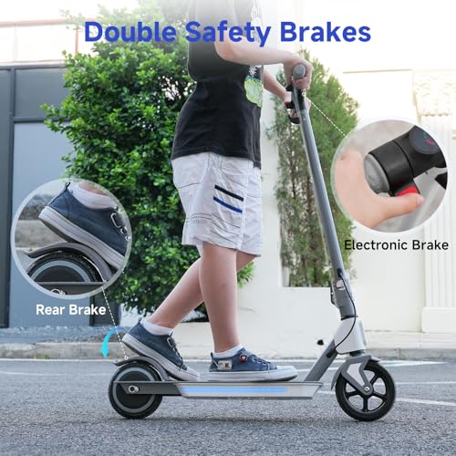 isinwheel S4 Kids Electric Scooter (Blue) - 200W Motor, 12 MPH Top Speed, 8 Mile Range - Image 3