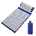 Leogreen - Kit d'Acupression avec Tapis et Coussin, Set de Massage, Bleu, avec sac et coussin, Standards/Certifications: ROHS, Nombre de clous: 66 pieces sur oreiller