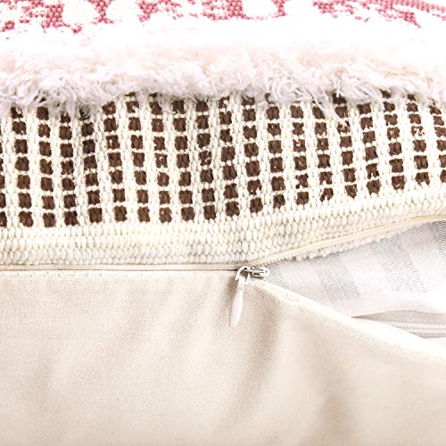 Merrycolor Tufteter dekorativer Kissenbezug für Couch, Sofa, gewebt, Boho-Stil, Tribal-Kissenbezüge mit Quaste… – Bild 7