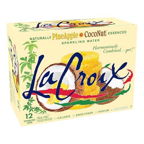LaCroix Sparkling Water | Pineapple Coconut Flavor | 12-Pack | Naturally Essenced, Zero Calorie,...