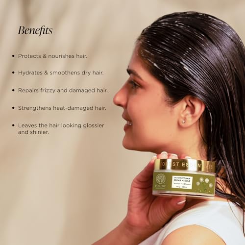 Image of Forest Essentials Ayurvedic Hair Mask Japapatti & Brahmi | For Frizz, Dryness & Damage | Nourishing & Strengthening Hair Treatment