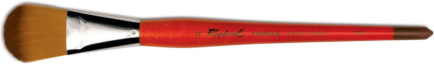 Raphael Kaerell Long Handle Oil & Acrylic Brush, Filbert, 32, Synthetic