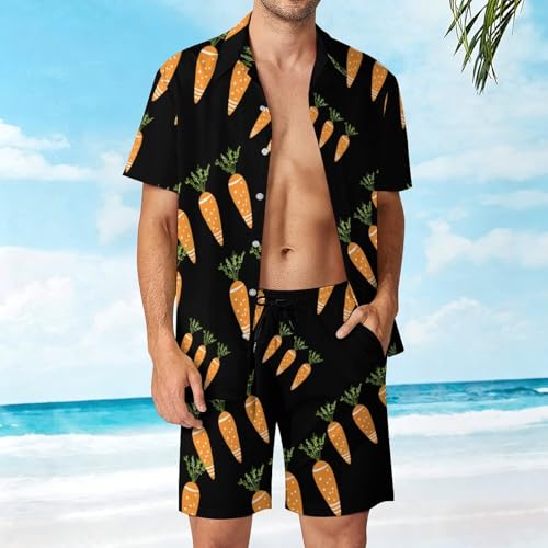 Ropa de playa para hombre Carr1ots de dos piezas con botones para el calor 4