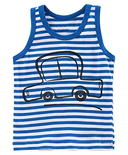 Image of KIKE New Born Baby Pure Cotton Printed Regular Fit Sando Innerwear Baniyan Kids Vest Infants Sleeveless Undershirts for Cute Boys Girls 0-24 Months Pack of 6