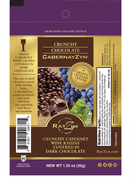 Miniatura 7 de Wine RayZyn - CabernayZyn cubierto de chocolate (paquete de 12) - Pasas de vino de cabernet sauvignon secas cosechadas a mano del Valle de Napa